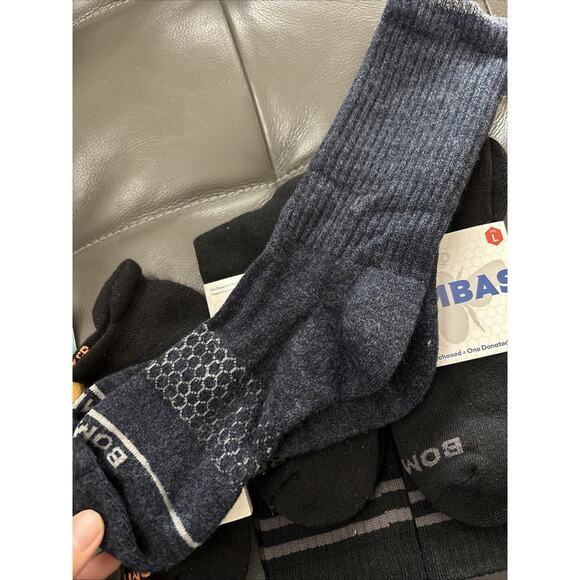 5 Pack Bombas Unisex Crew Socks Medium/Large - Picture 4 of 5